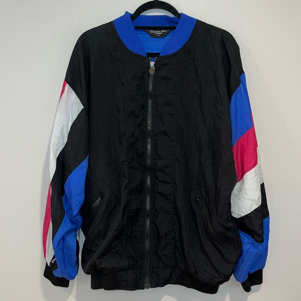Christian Dior Vintage 80s/90s Men’s Vtg Runner Track Jacket Windbreaker Sz L